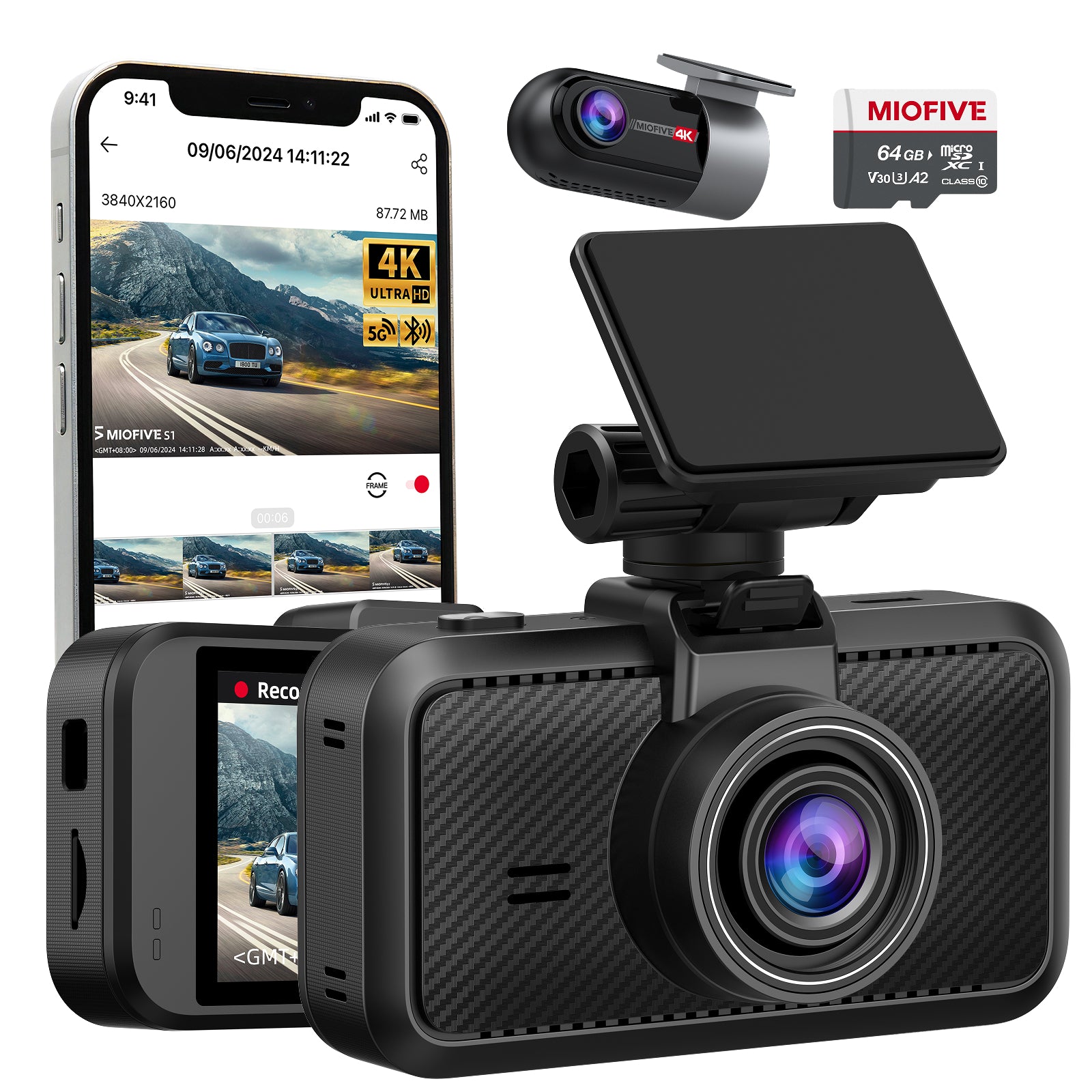 MIOFIVE Dash cam S1 Ultra 4K+4K Dual Dash Camera(CA)