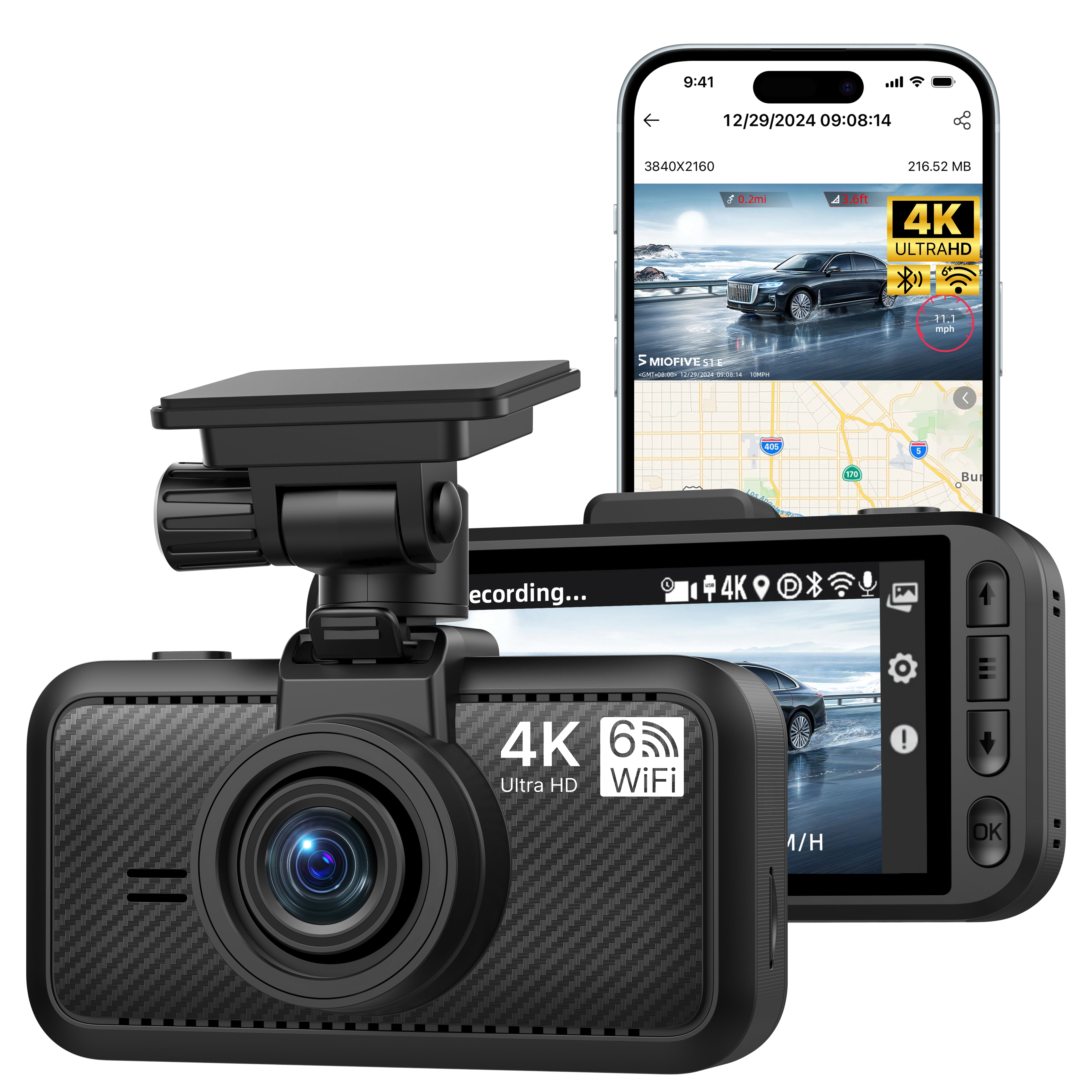 MIOFIVE Dash Cam S1 E 4K Front Dash Camera