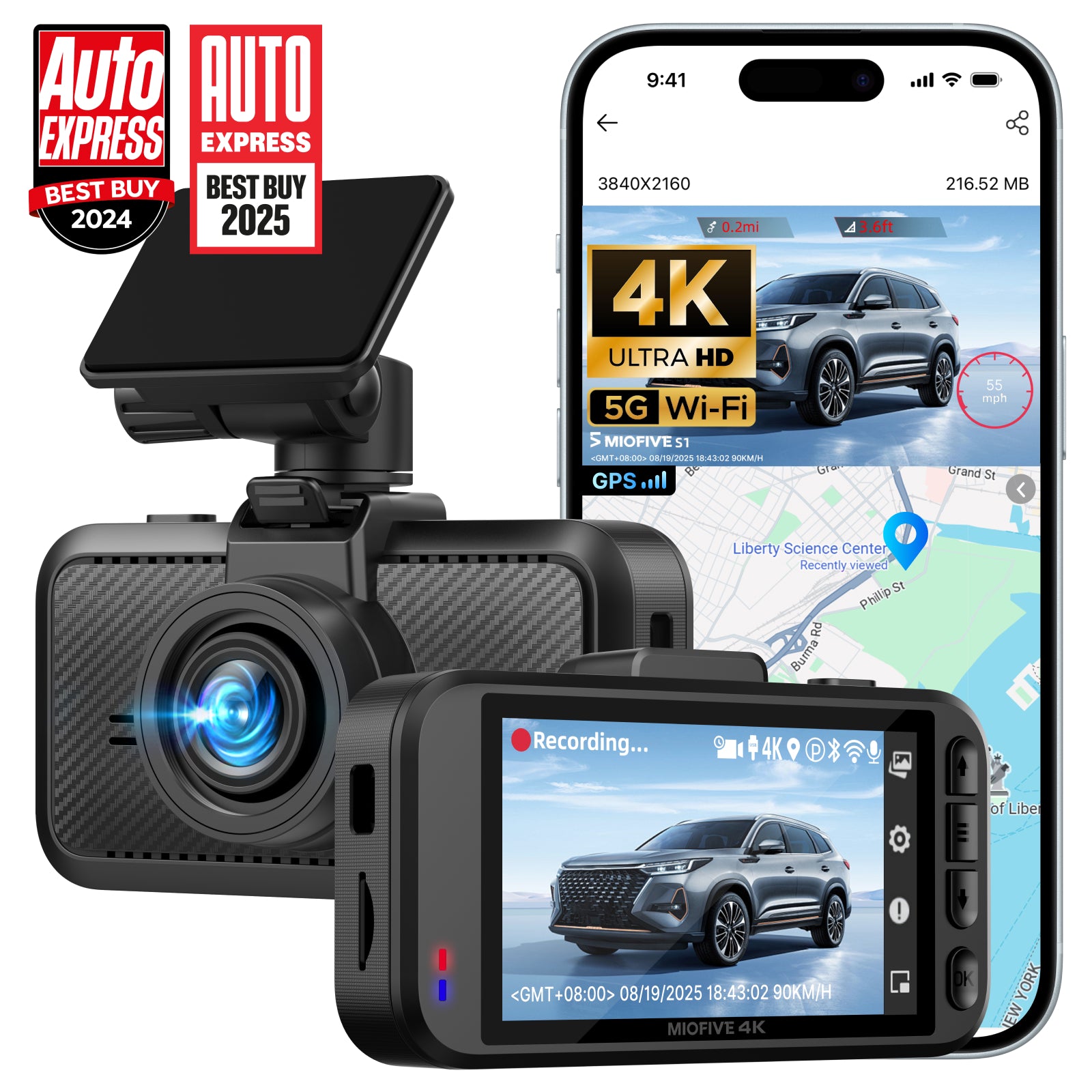 MIOFIVE Dash cam S1 4K Front Dash Camera(AU)