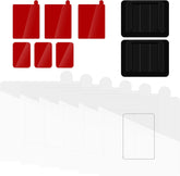 Miofive Auto-Windschutzscheibe Doppelseitiger Klebstoff für die S1-Serie | 2 x Dashcam-Halterungen | 3 x Klebstoff (Vorderseite) | 3 x Klebstoff (Rückseite) | 6 x statische Aufkleber (DE)