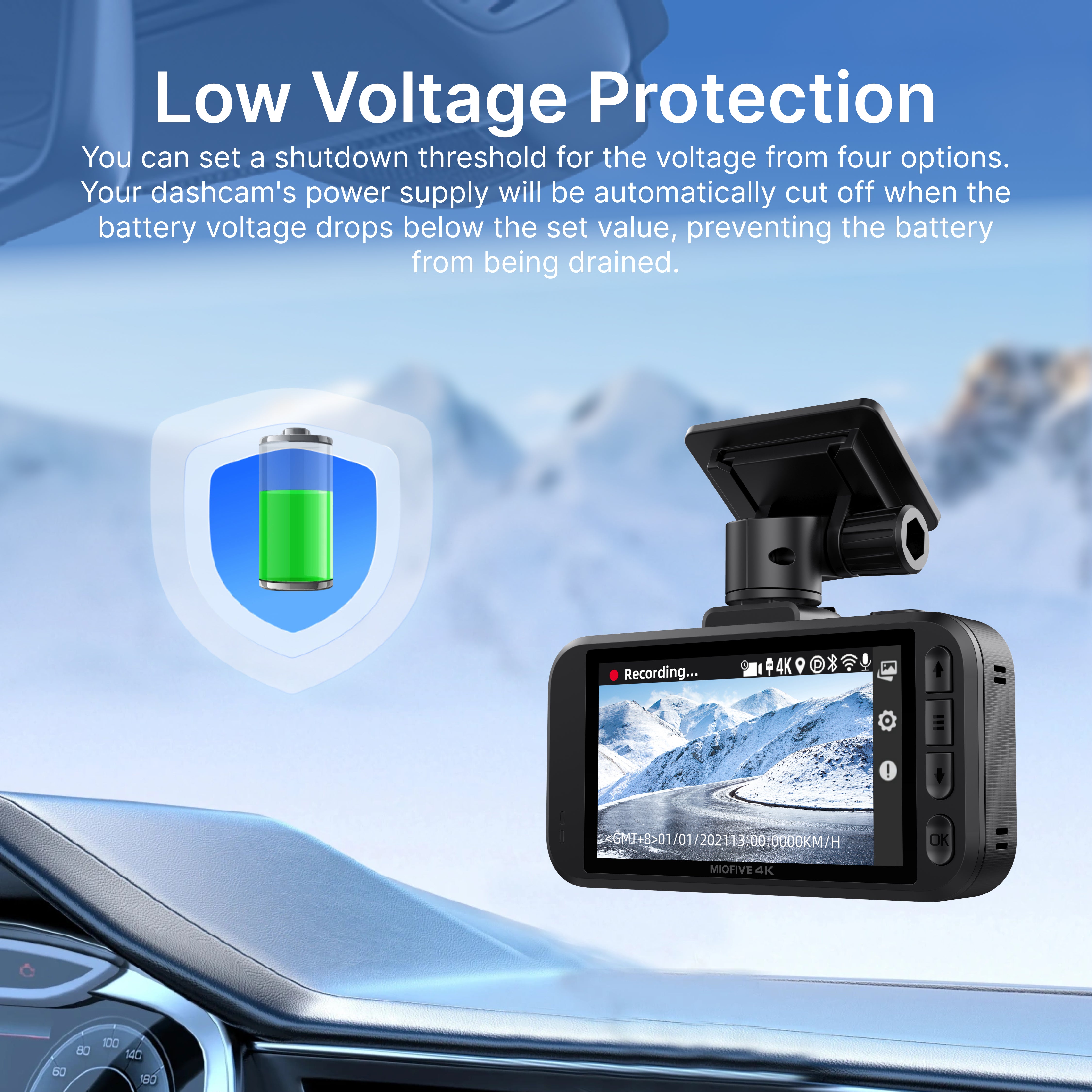 Miofive 11.5ft USB Type-C Hardwire Kit for S1 & Mini Series Dash Cams (HKW2)(UK)