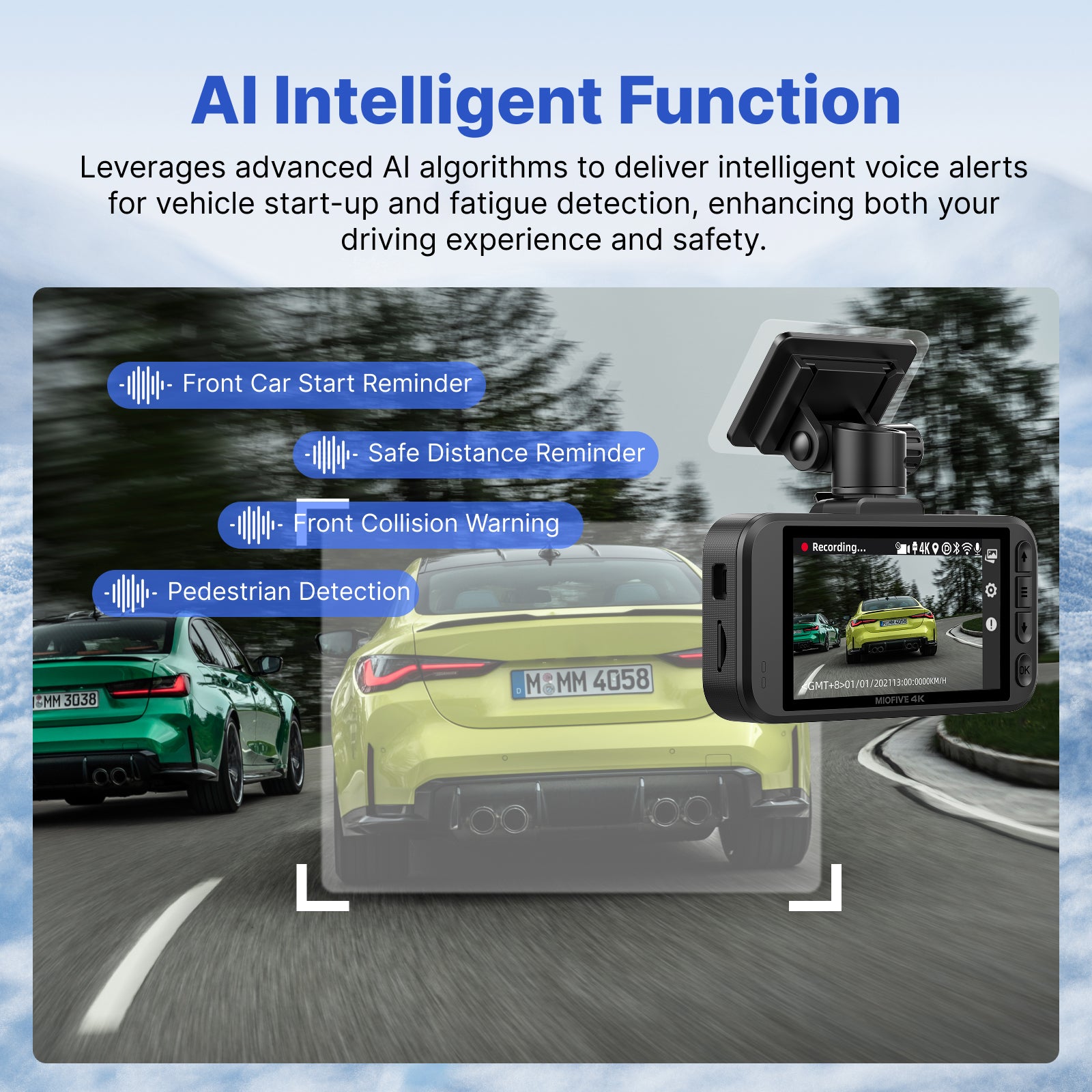 MIOFIVE Dash cam S1 Ultra 4K+4K Dual Dash Camera(CA)