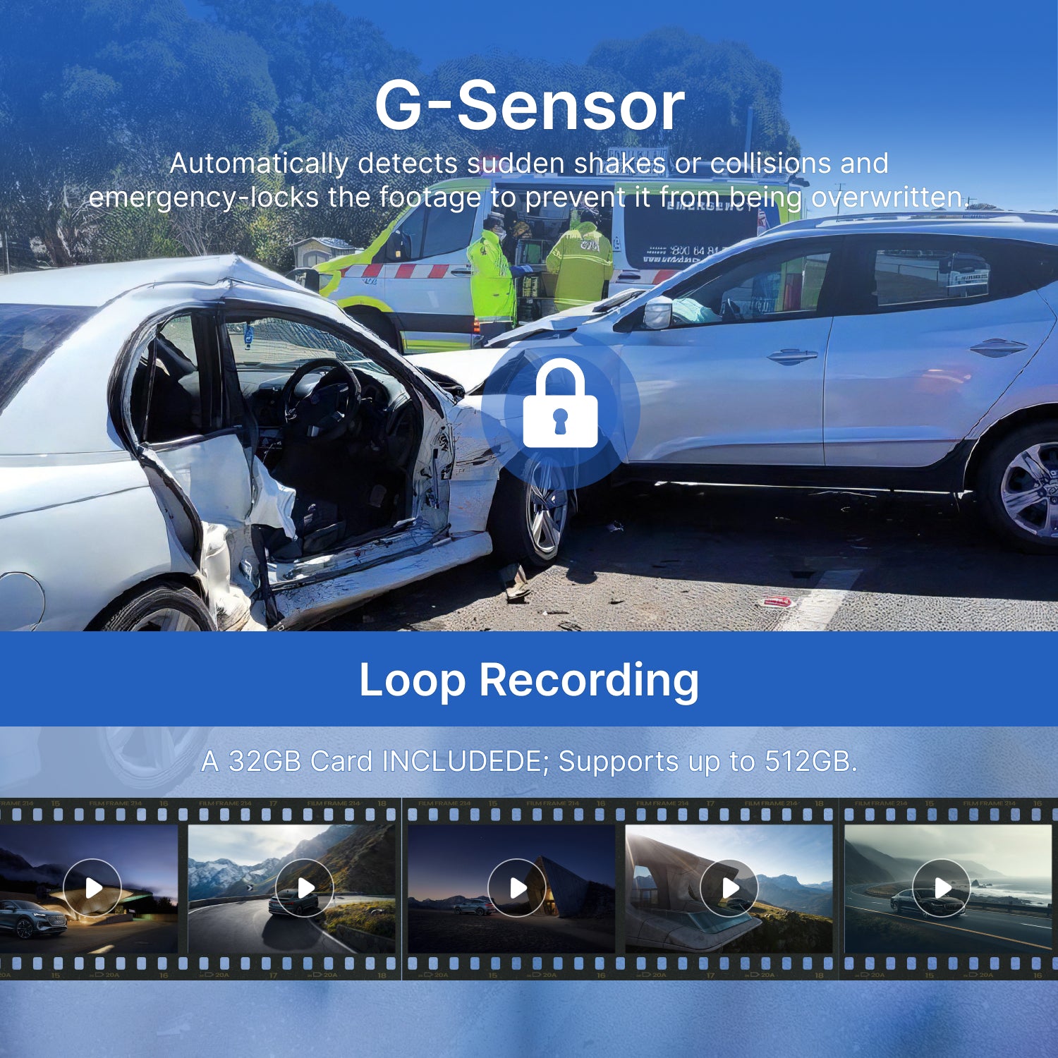 MIOFIVE Dash Cam S1 Pro 4K+2K Dual Dash Camera(UK)