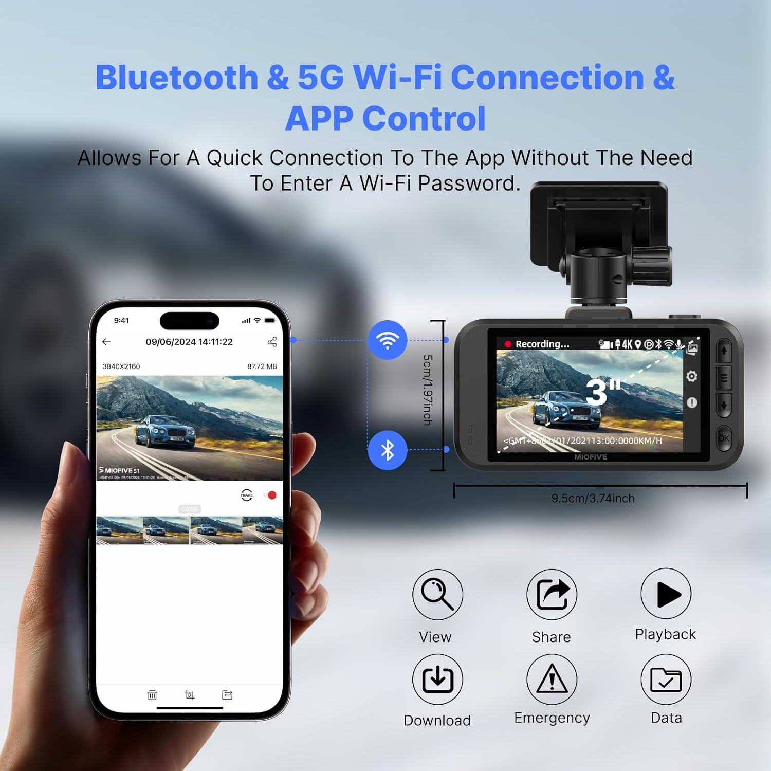 MIOFIVE Dash cam S1 4K UHD Single Dash Camera(32GB SD Card Included)(AU)