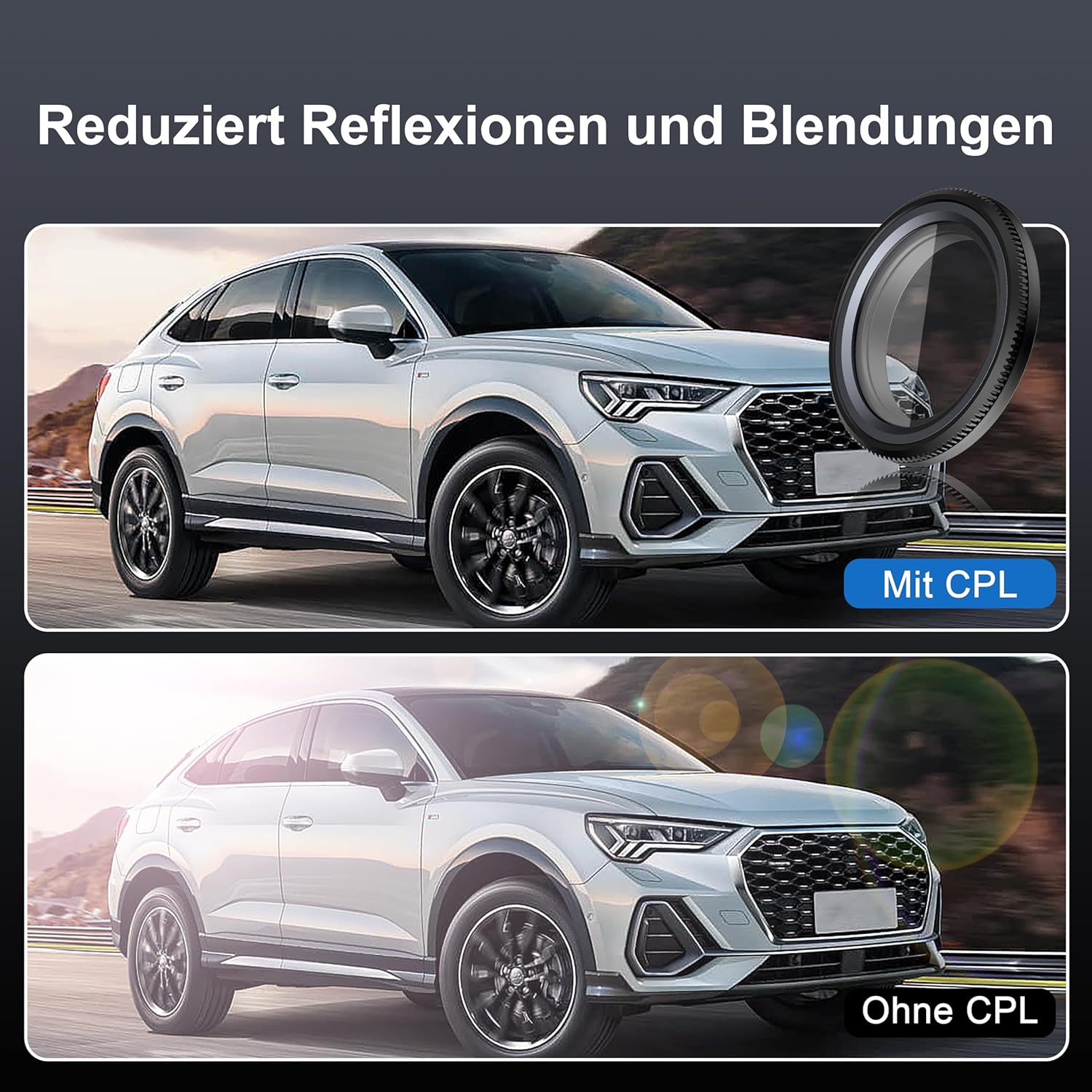 Miofive Zirkularer Polarisationsfilter (CPL) for Miofive S1/S1 Pro/S1 Ultra Dashcams,  34mm (DE)