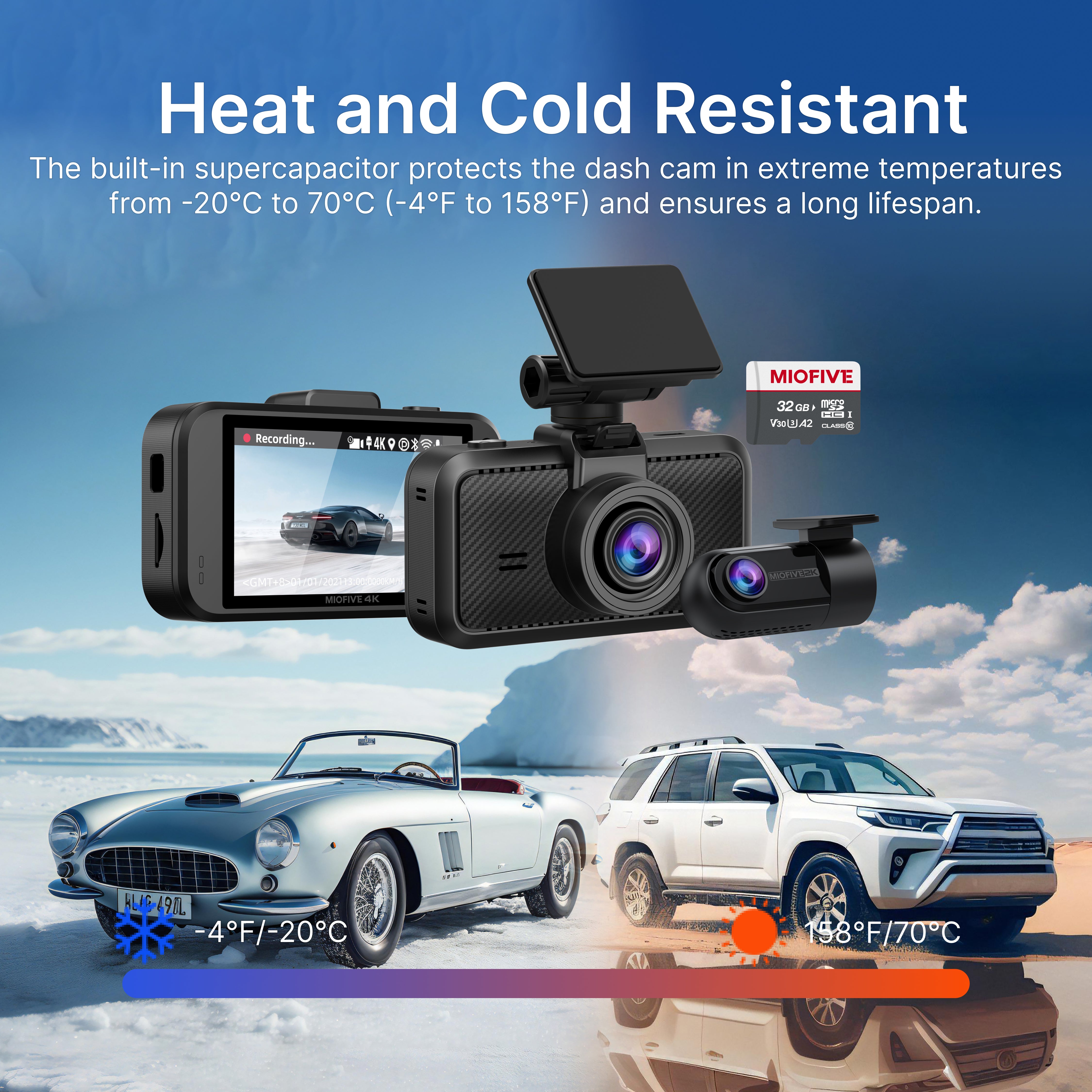 MIOFIVE Dash cam S1 Pro 4K +2K Dual Dash Camera(IE)