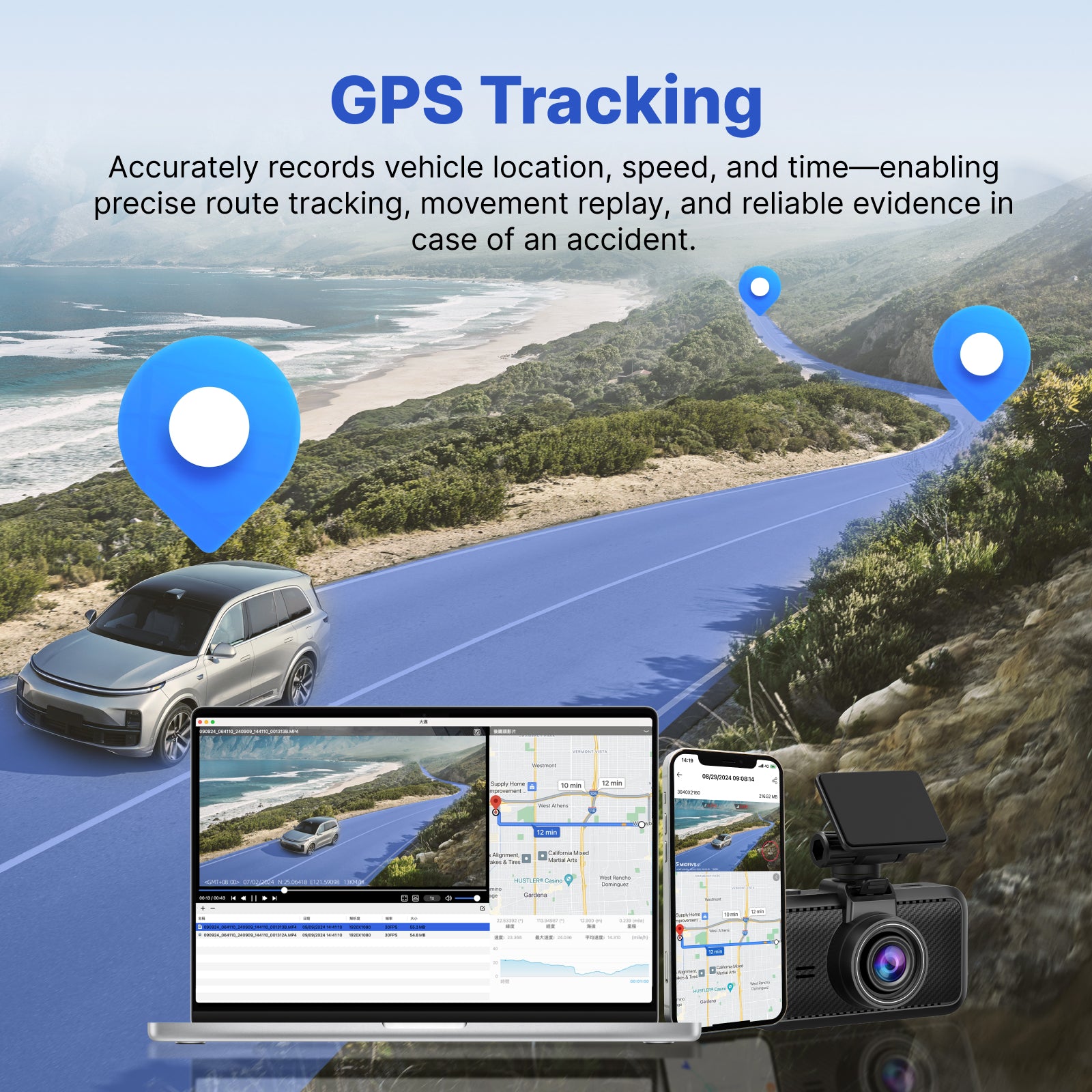 MIOFIVE Dash cam S1 Ultra 4K+4K Dual Dash Camera(CA)