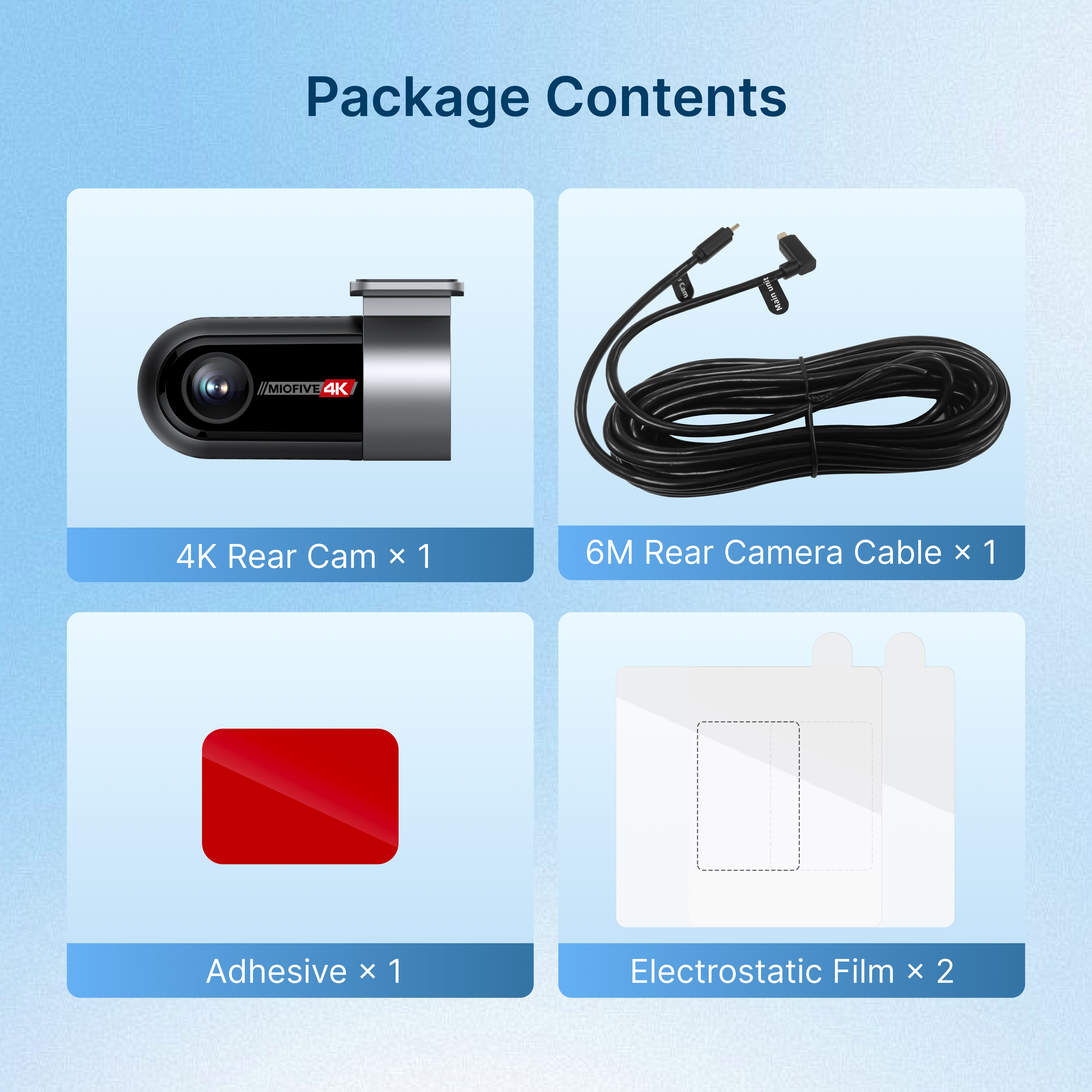 Miofive 4K Rear Camera for Miofive S1/S1 Pro/S1 Ultra Dash Cams(UK)