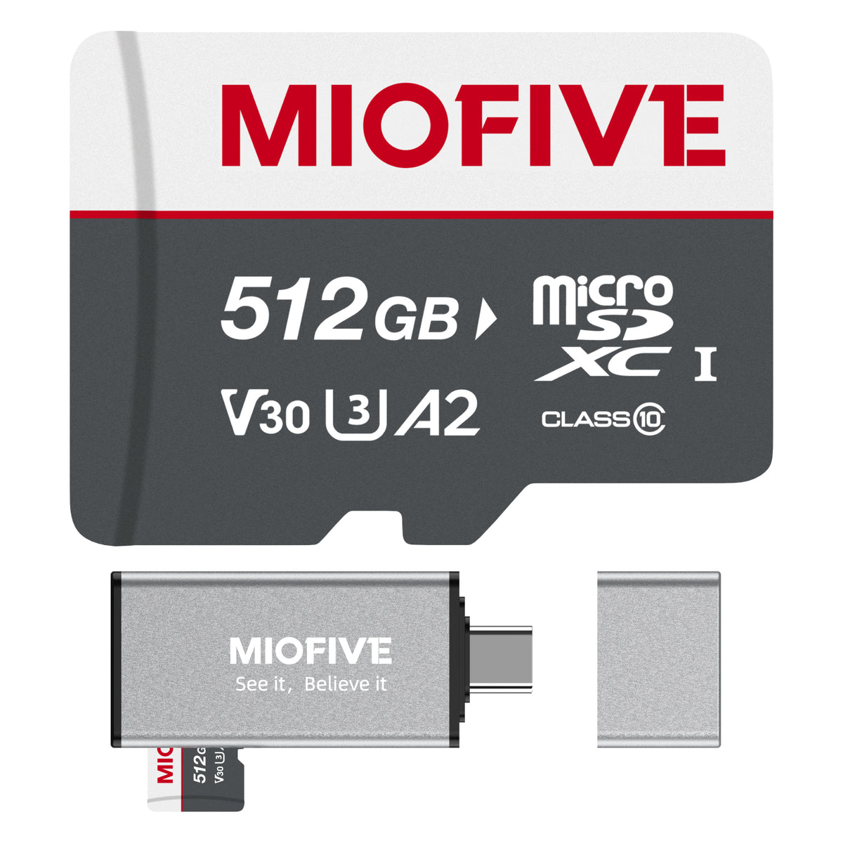 Miofive 512GB microSDXC Memory Card for Miofive S1 & Mini Series Dash Cams (AU)