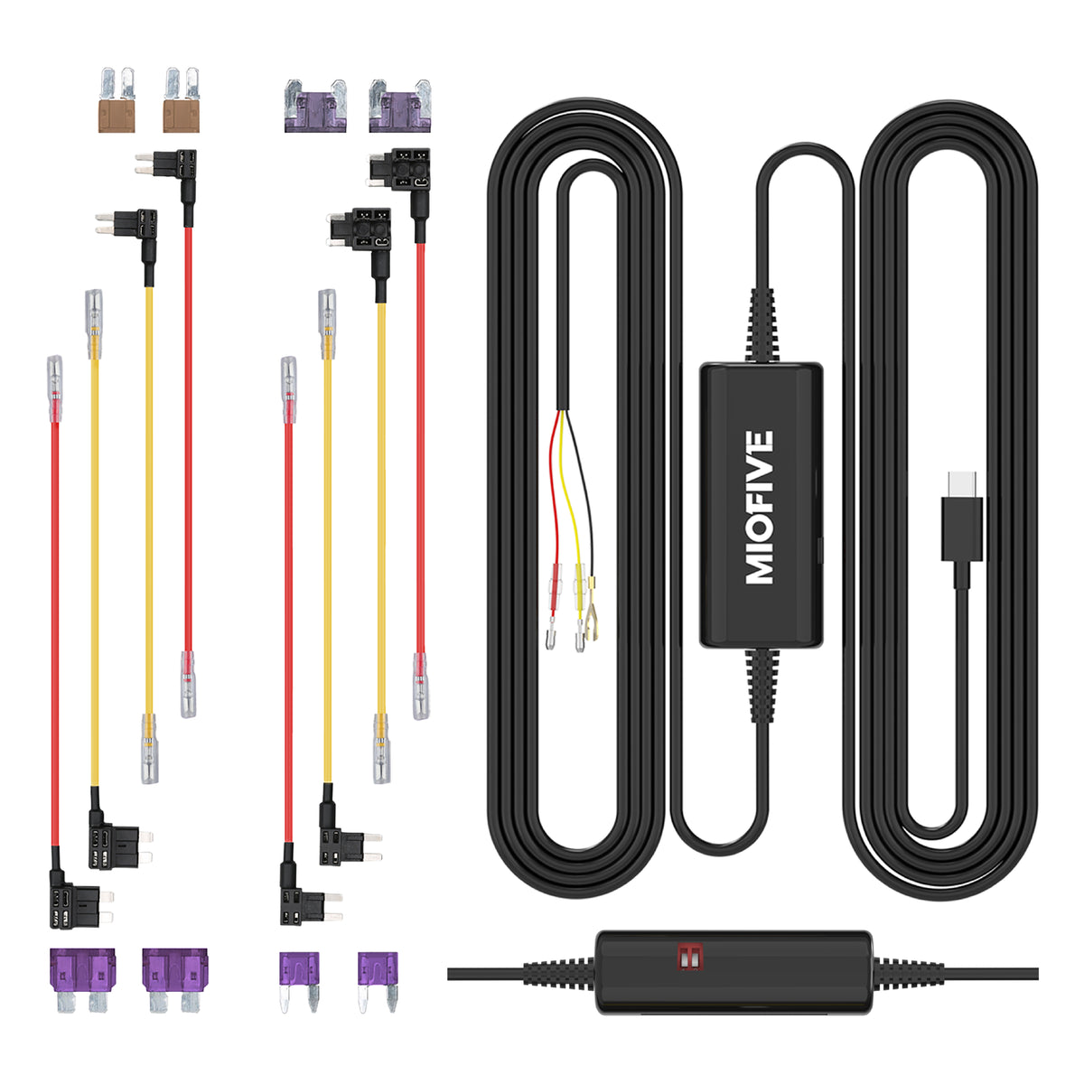 Miofive 11.5ft USB Type-C Hardwire Kit for S1 & Mini Series Dash Cams (HKW2)(UK)