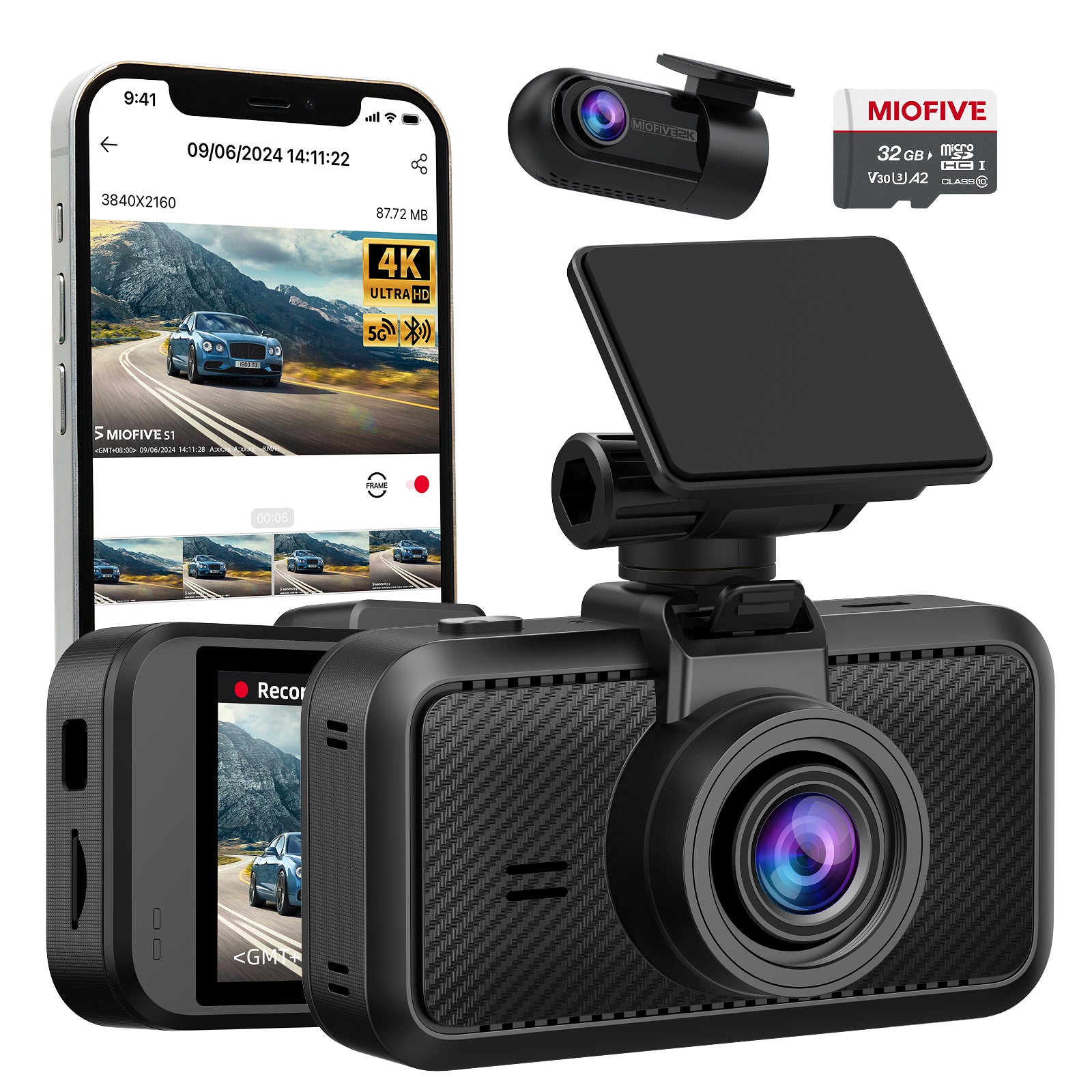 MIOFIVE Dash Cam S1 Pro 4K+2K Dual Dash Camera(CA)