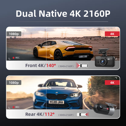 MIOFIVE Dash Cam S1 Ultra 4K+4K UHD Dual Dash Camera