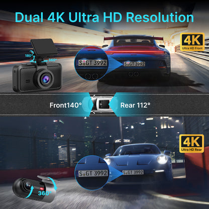 MIOFIVE Dash Cam S1 Ultra 4K+4K UHD Dual Dash Camera(UK)