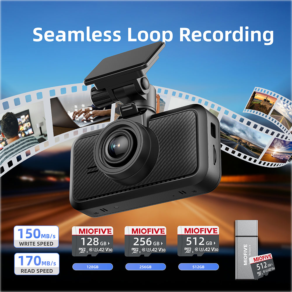 Miofive S1 Car Camera, 4K Resolution, with One Free 32GB Memory Card