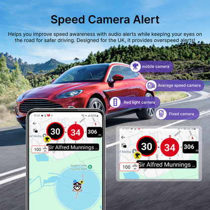 Miofive Dash Cam Mini 2 2K+1080P FHD Dual Dash Camera(SD Card Not Included)(UK)