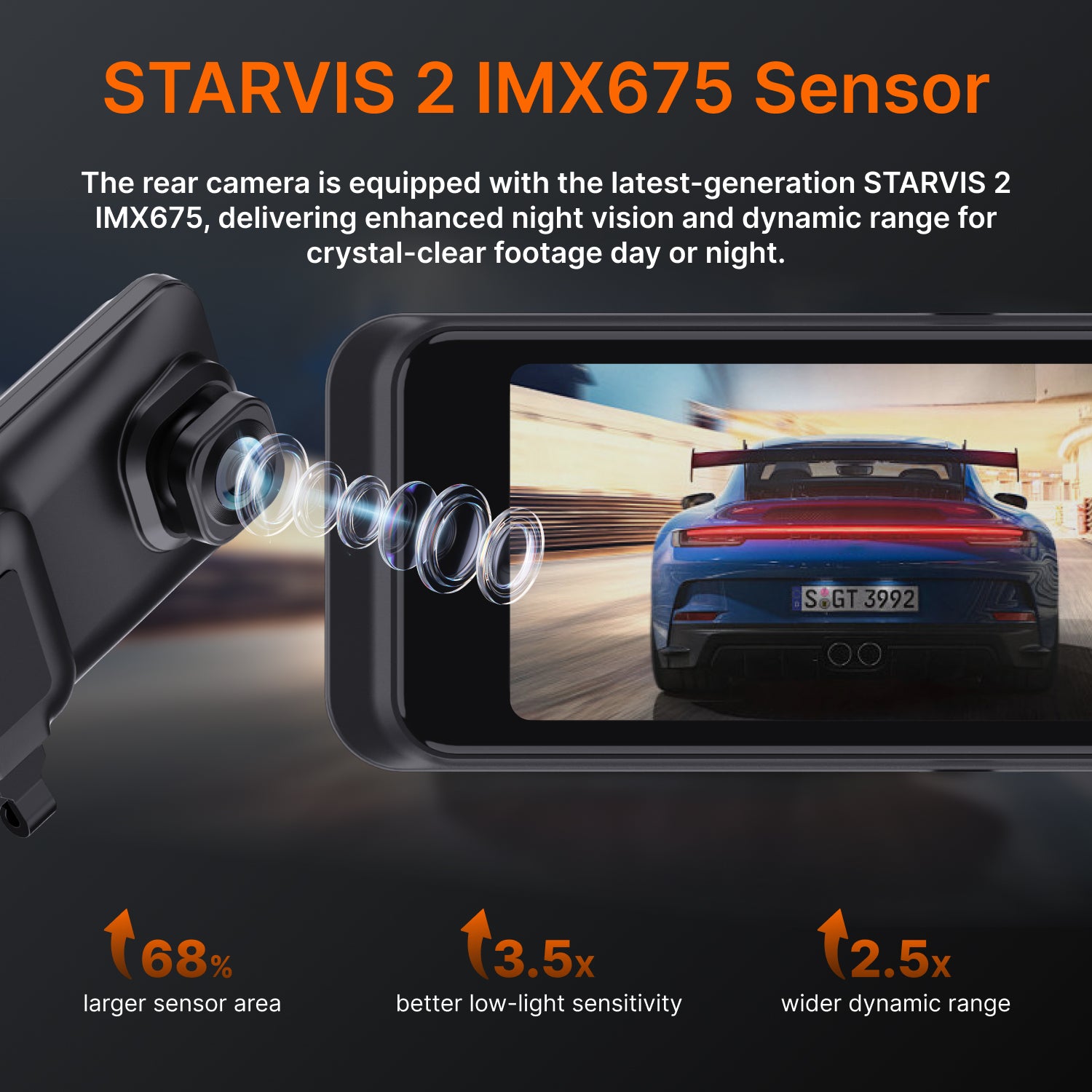 Miofive Mirror 1 Dash Cam,4K Front & 2K Rear Car Camera With Built-in 5G Wi-Fi & GPS, Free 128GB Card Included