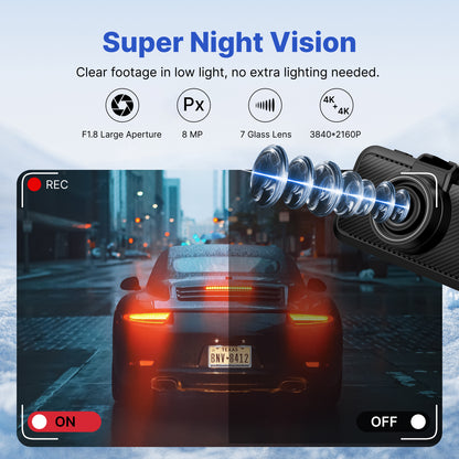 MIOFIVE Dash cam S1 Ultra 4K+4K Dual Dash Camera(CA)