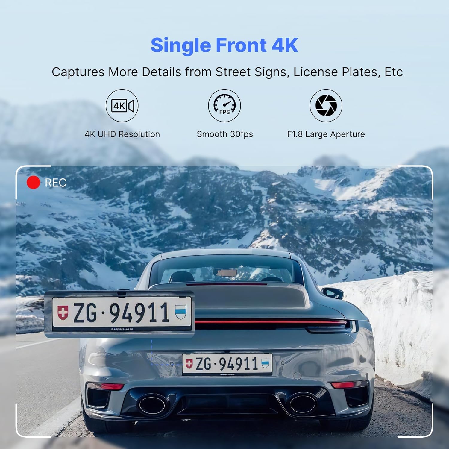 MIOFIVE Dash cam S1 4K UHD Single Dash Camera(32GB SD Card Included)(AU)