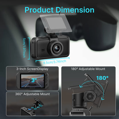 MIOFIVE Dash Cam S1 Ultra 4K+4K UHD Dual Dash Camera(UK)
