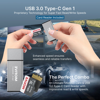 Miofive 128GB microSDXC Memory Card for Miofive S1 Series Dash Cams(CA)