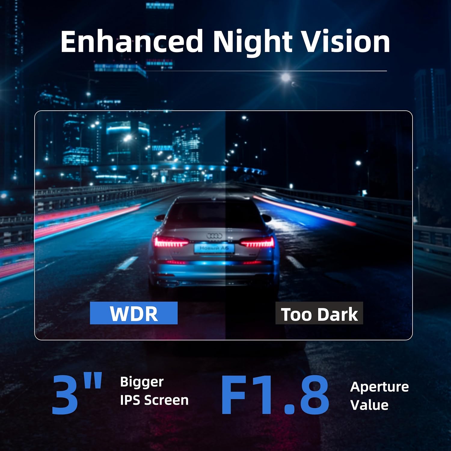 Miofive S1 4K Front Dash Cam,  Ultra HD 3840 × 2160 (AU)