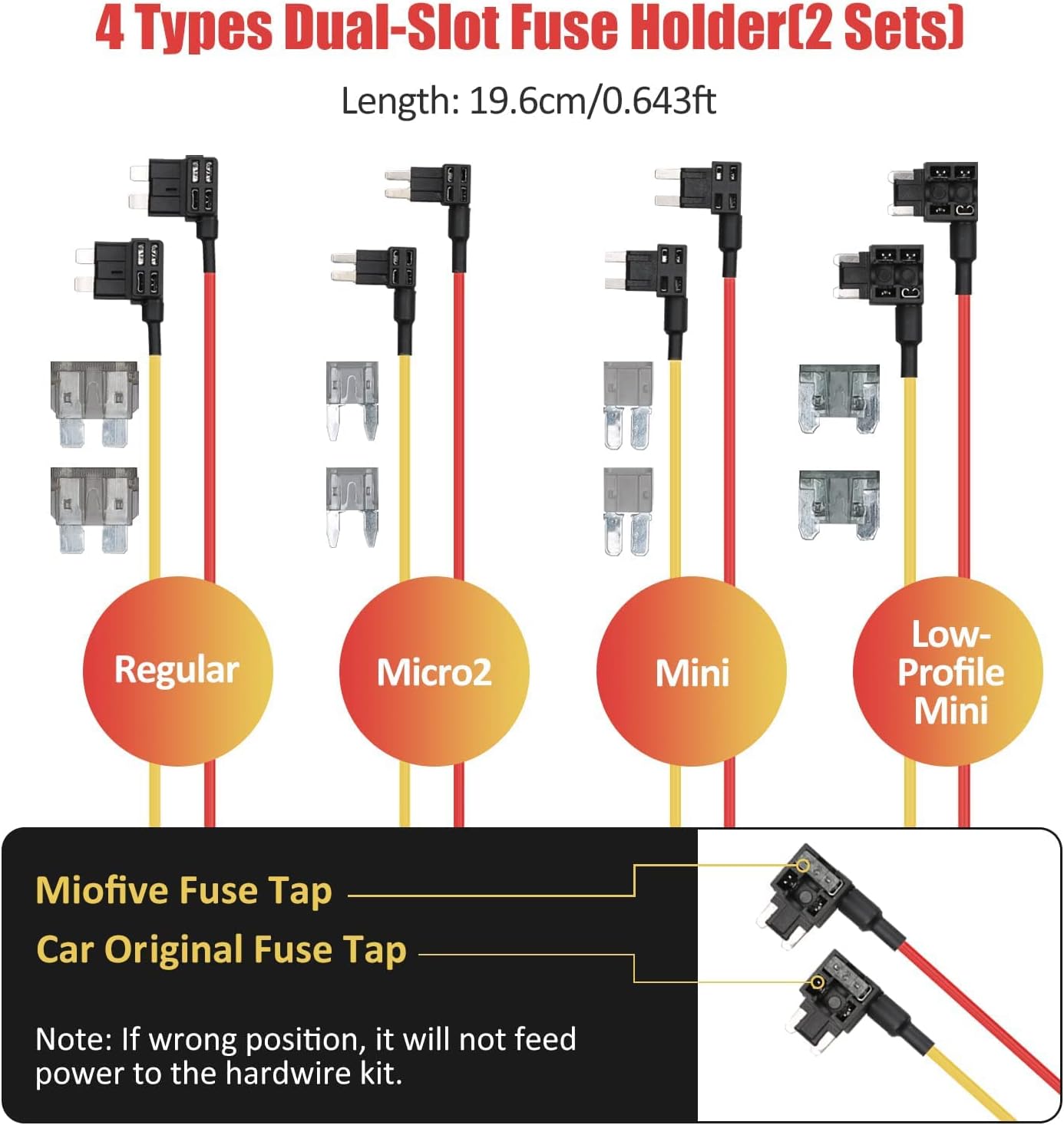 Miofive 11.5ft Micro USB Hardwire Kit for Miofive MF02 Dash Cam (HKW1)(UK)