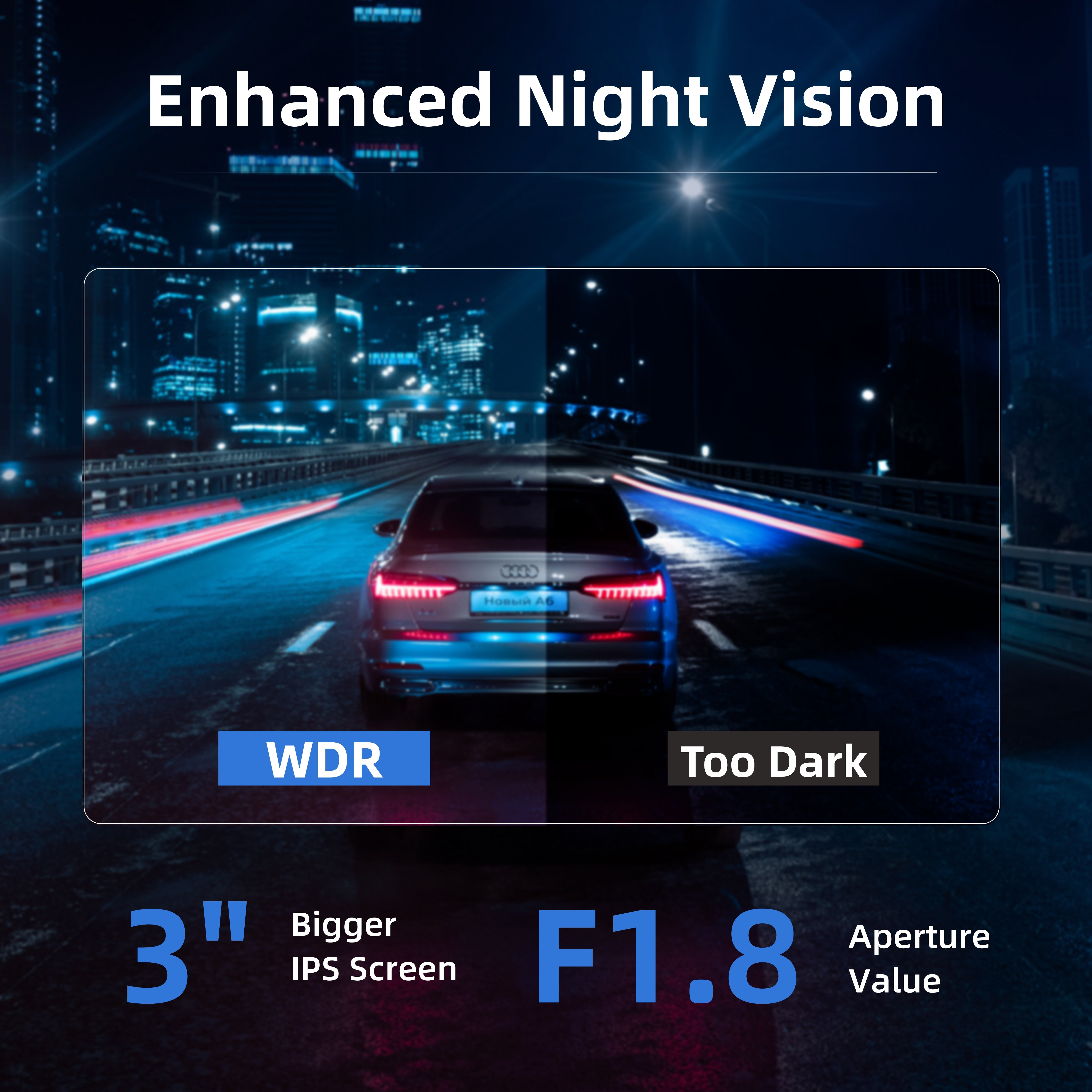 Miofive S1 Car Camera, 4K Resolution, with One Free 32GB Memory Card