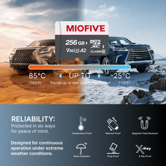 Miofive 256GB microSDXC Memory Card for Miofive S1 & Mini Series Dash Cams (AU)