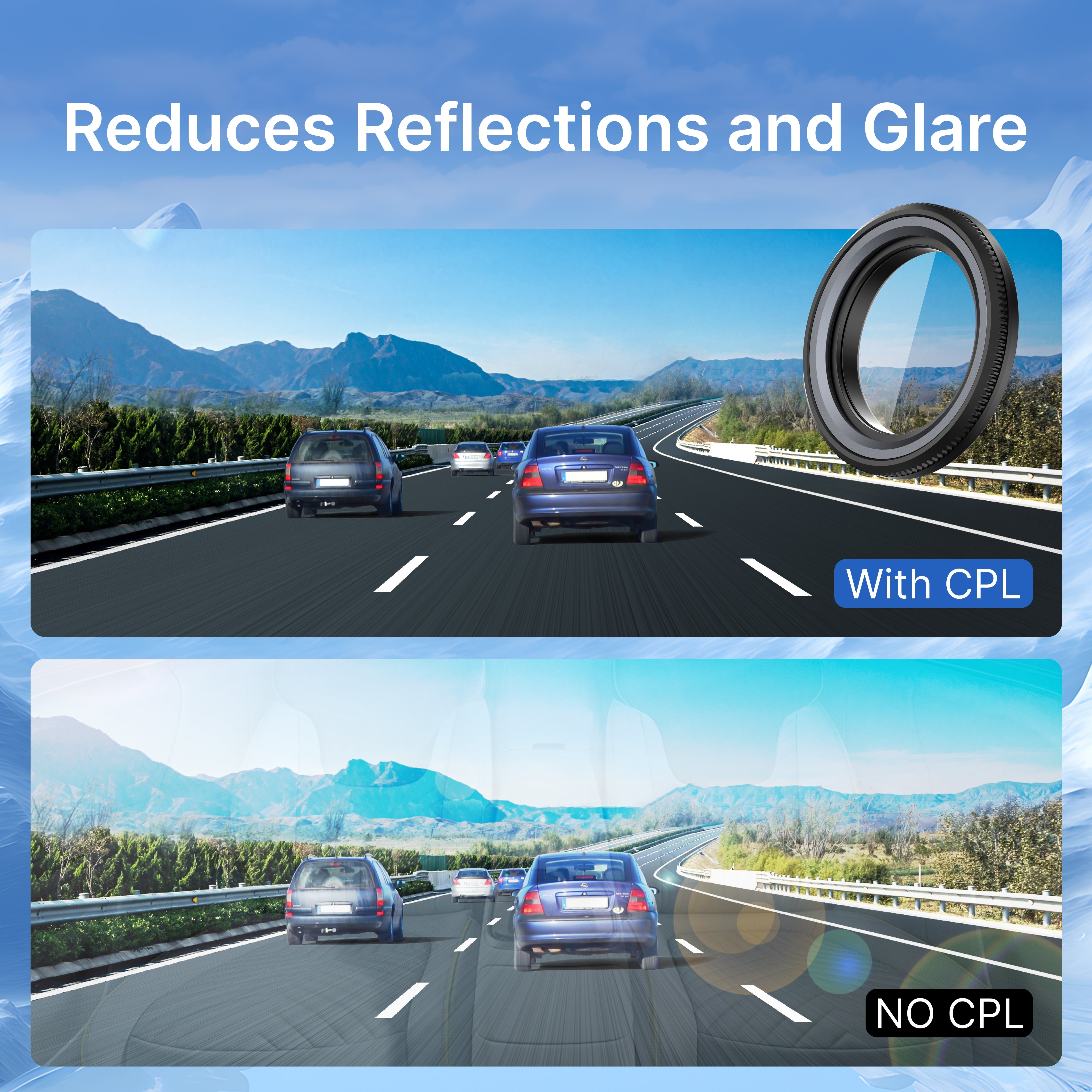 Miofive 34MM CPL Filter, for Miofive S1 Series Dash Cams(IE)