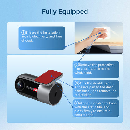 Miofive 4K Rear Camera for Miofive S1/S1 Pro/S1 Ultra Dash Cams(does not work with the S1 - E model)