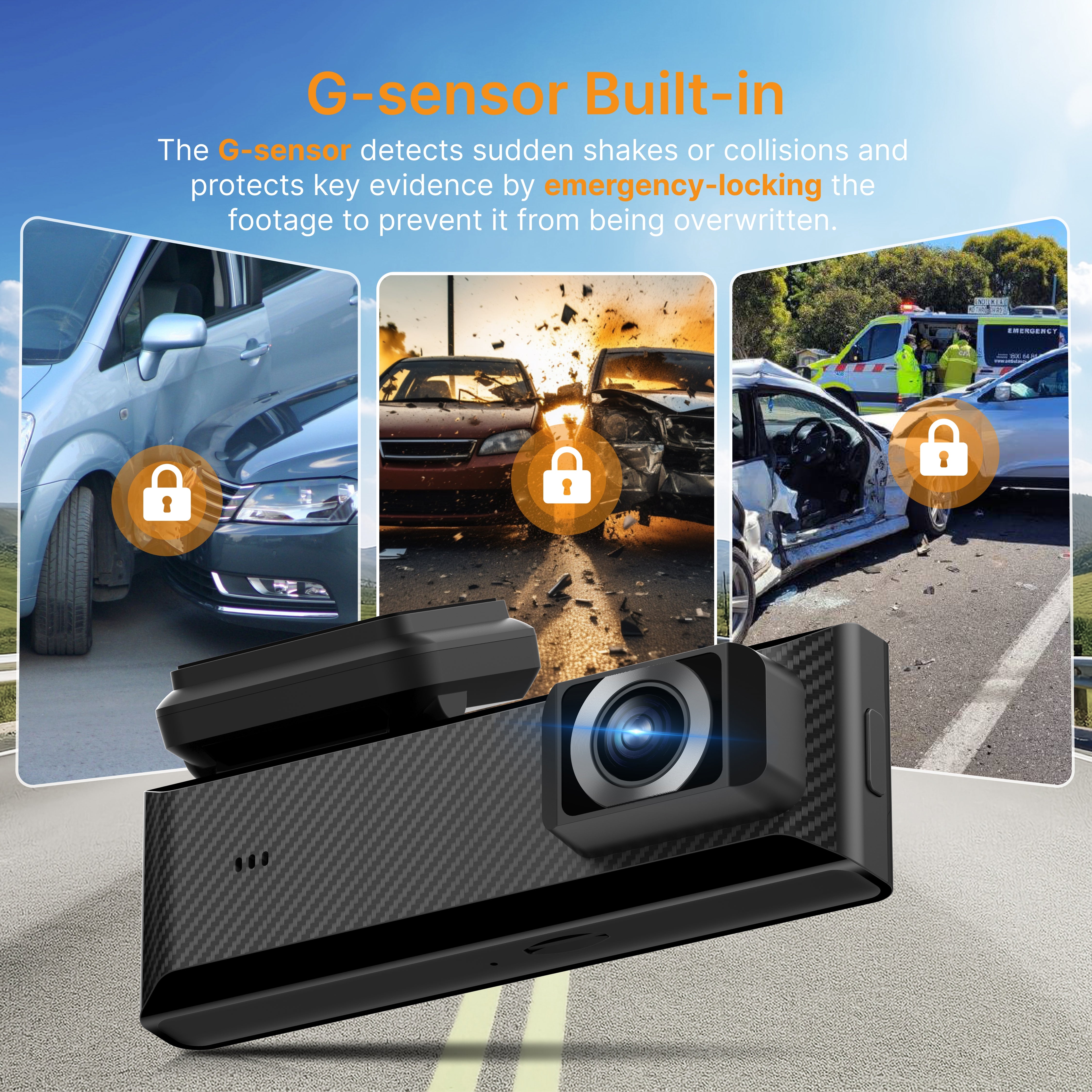 Miofive Dash Cam Mini 2 – 2K+1080P FHD Smart Car Camera with Built-in Wi-Fi & GPS (SD Card Not Included)