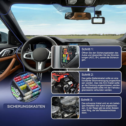 Miofive USB Type-C Hardwire Kit Nur für Miofive S1/S1 Pro/S1 Ultra Dashcams, 11,5 ft / 350 cm (DE)