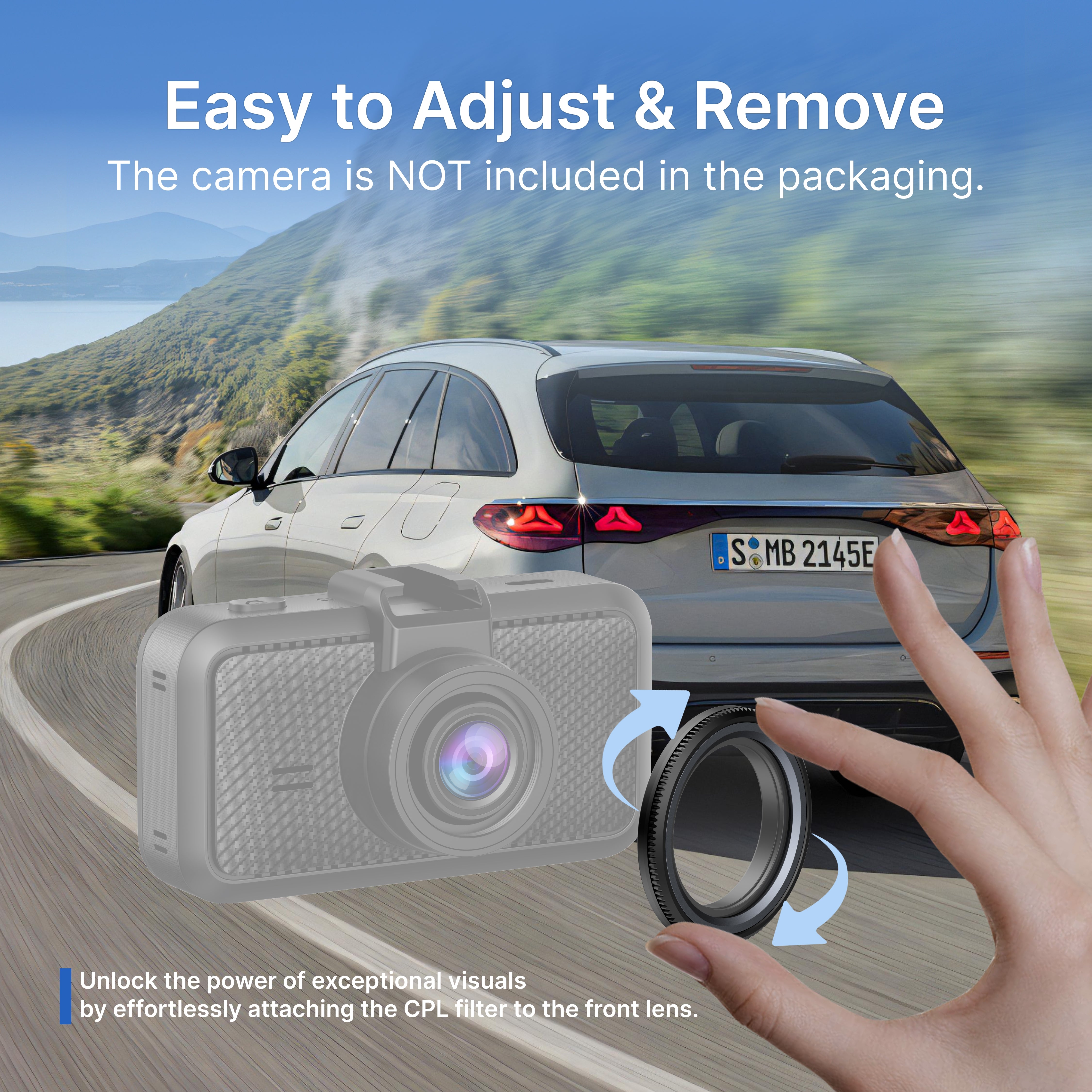 Miofive 34MM CPL Filter, for Miofive S1 Series Dash Cams(IE)