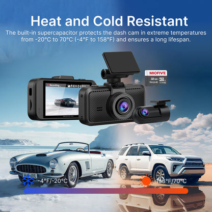MIOFIVE Dash Cam S1 Pro 4K+2K Dual Dash Camera(UK)