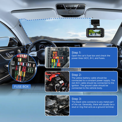 Miofive 11.5ft USB Type-C Hardwire Kit for S1 & Mini Series Dash Cams (HKW2)
