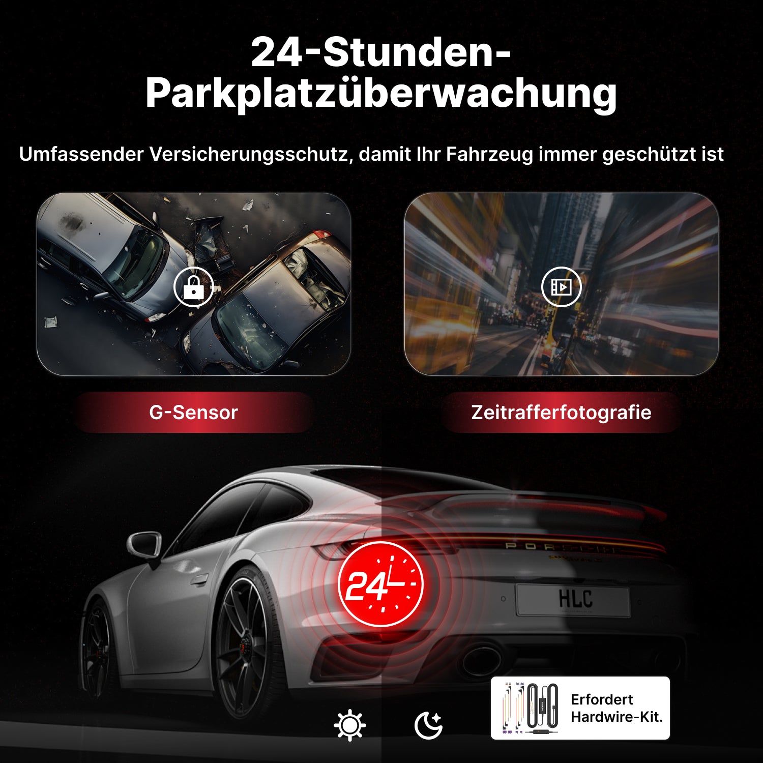 MIOFIVE S1 Dashcam 3 Zoll, 4K UHD 30fps, GPS, 5GHz WLAN, Bluetooth, inkl. 32GB Speicherkarte(DE)