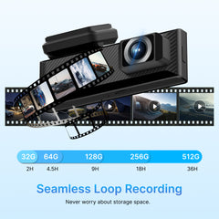 Miofive Mini S 4K Dash Cam – Ultra HD 2160P Front Car Camera with GPS & WiFi | Smart Recording, Compact Design (No SD Card)