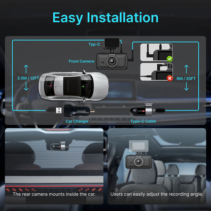 MIOFIVE Dash Cam S1 Ultra 4K+4K UHD Dual Dash Camera(UK)