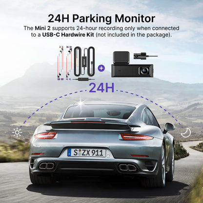 Miofive Dash Cam Mini 2 2K+1080P FHD Dual Dash Camera(SD Card Not Included)(UK)