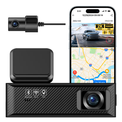 Miofive Dash Cam Mini 2 2K+1080P FHD Dual Dash Camera(SD Card Not Included)(UK)