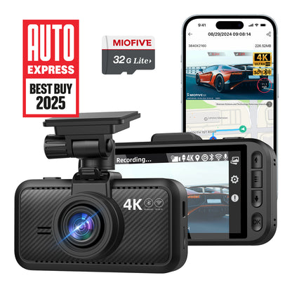 MIOFIVE Dash Cam S1 4K UHD Front Dash Camera With Free 32GB Card
