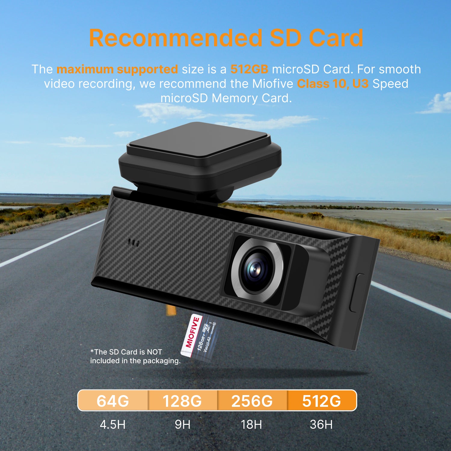 MIOFIVE Dash Cam Mini 2 2K+1080P FHD Dual  Dash Camera(SD Card Not Included)