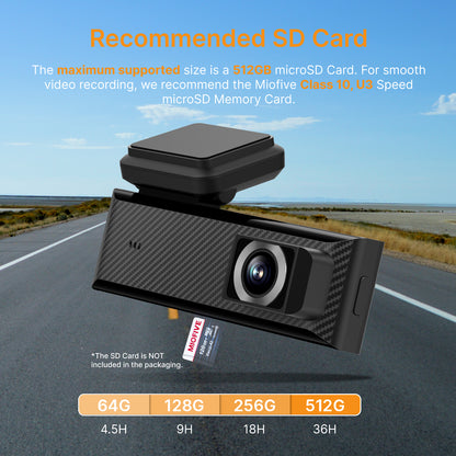 MIOFIVE Dash Cam Mini 2 2K+1080P FHD Dual  Dash Camera(SD Card Not Included)
