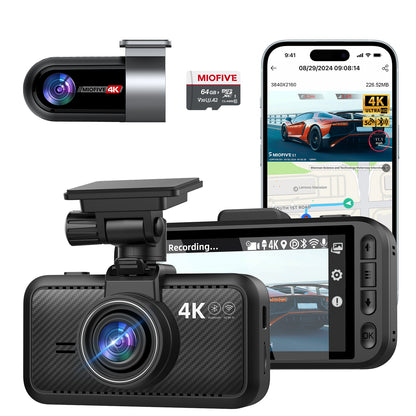 MIOFIVE Dash Cam S1 Ultra 4K+4K UHD Dual Dash Camera